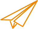 Paper plane flyer icon