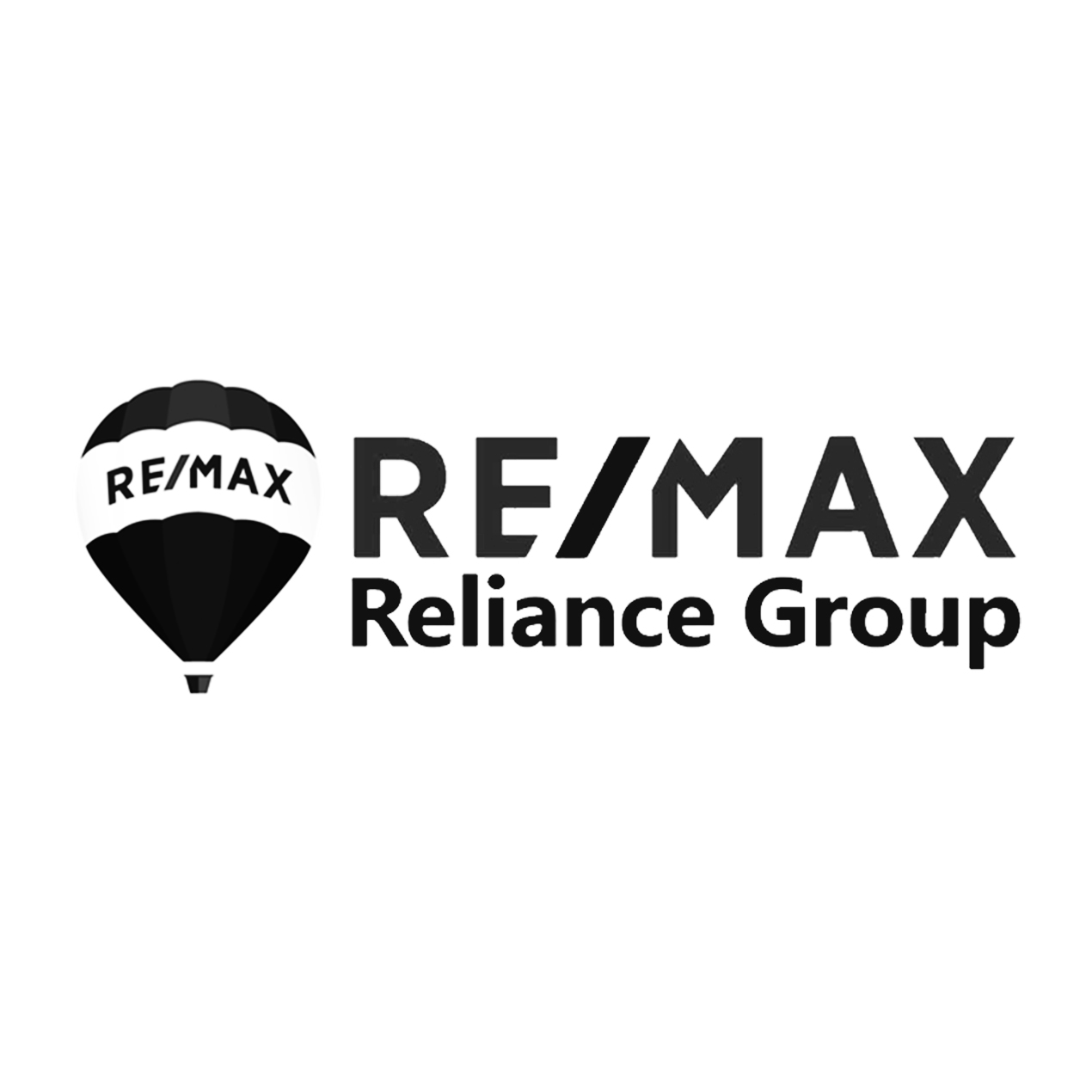 ReMax hot air balloon black and white logo