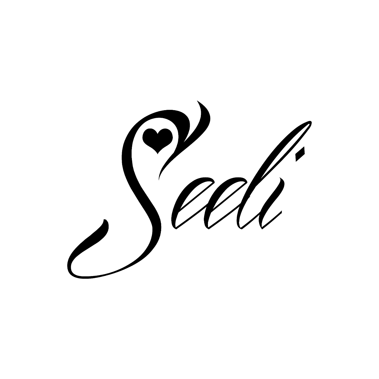 Seeli Naturals logo text with small heart inside the "S" and a diamond above the "i"