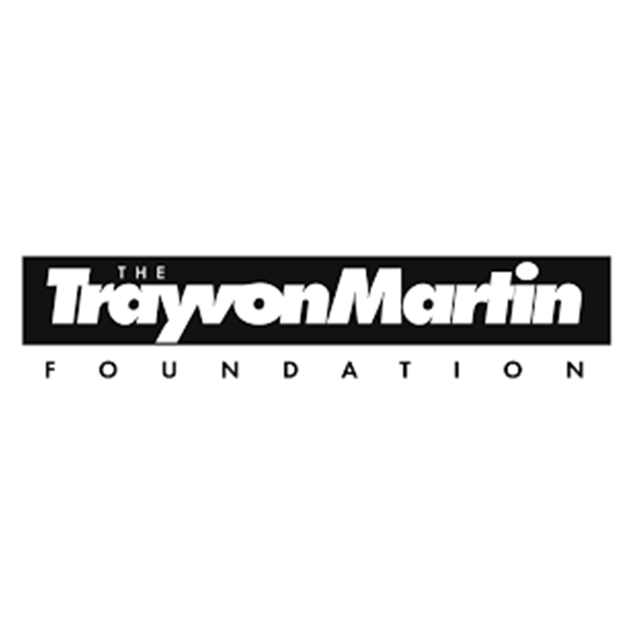 The Trayvon Martin Foundation black and white logo