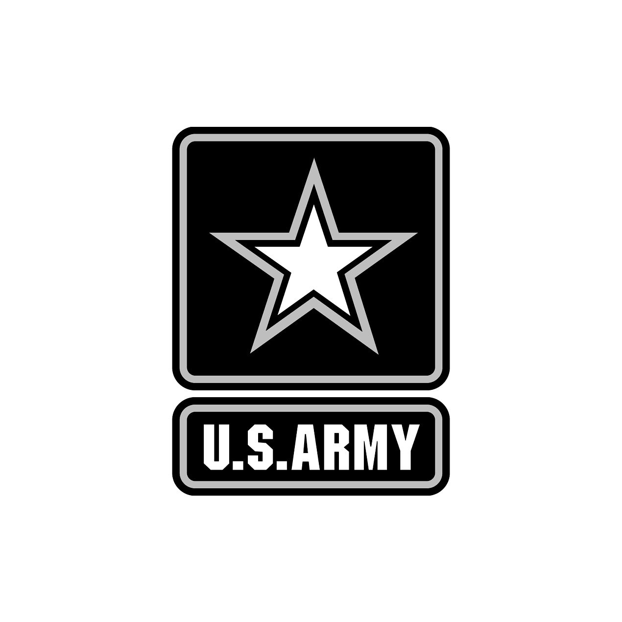 United States Army black and white star logo